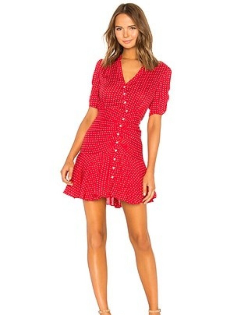 FREE PEOPLE Pippa polka dot mini DRESS